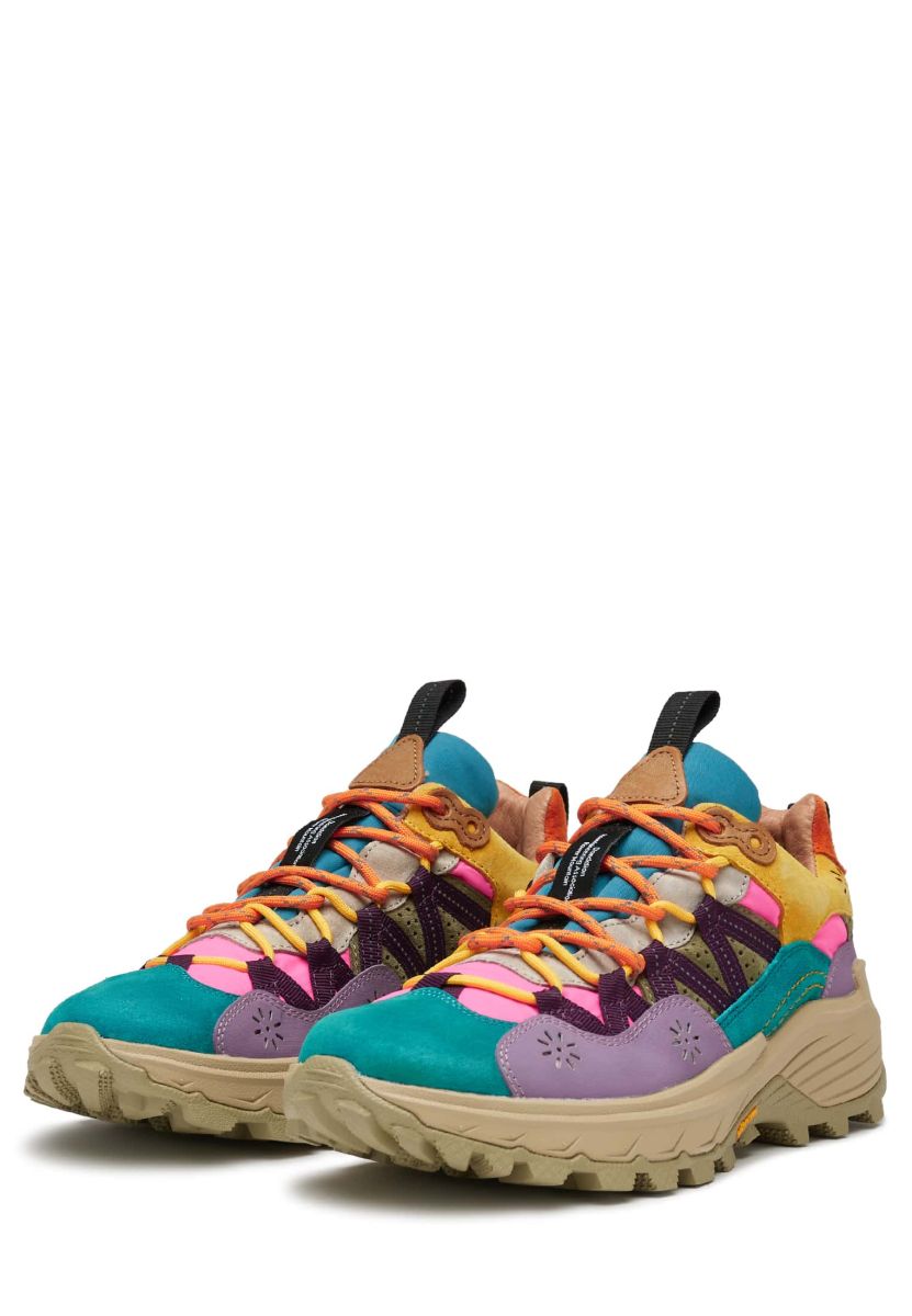 Basket Flower Mountain IWANO Femme Beige Vert | 068-AGOPUN