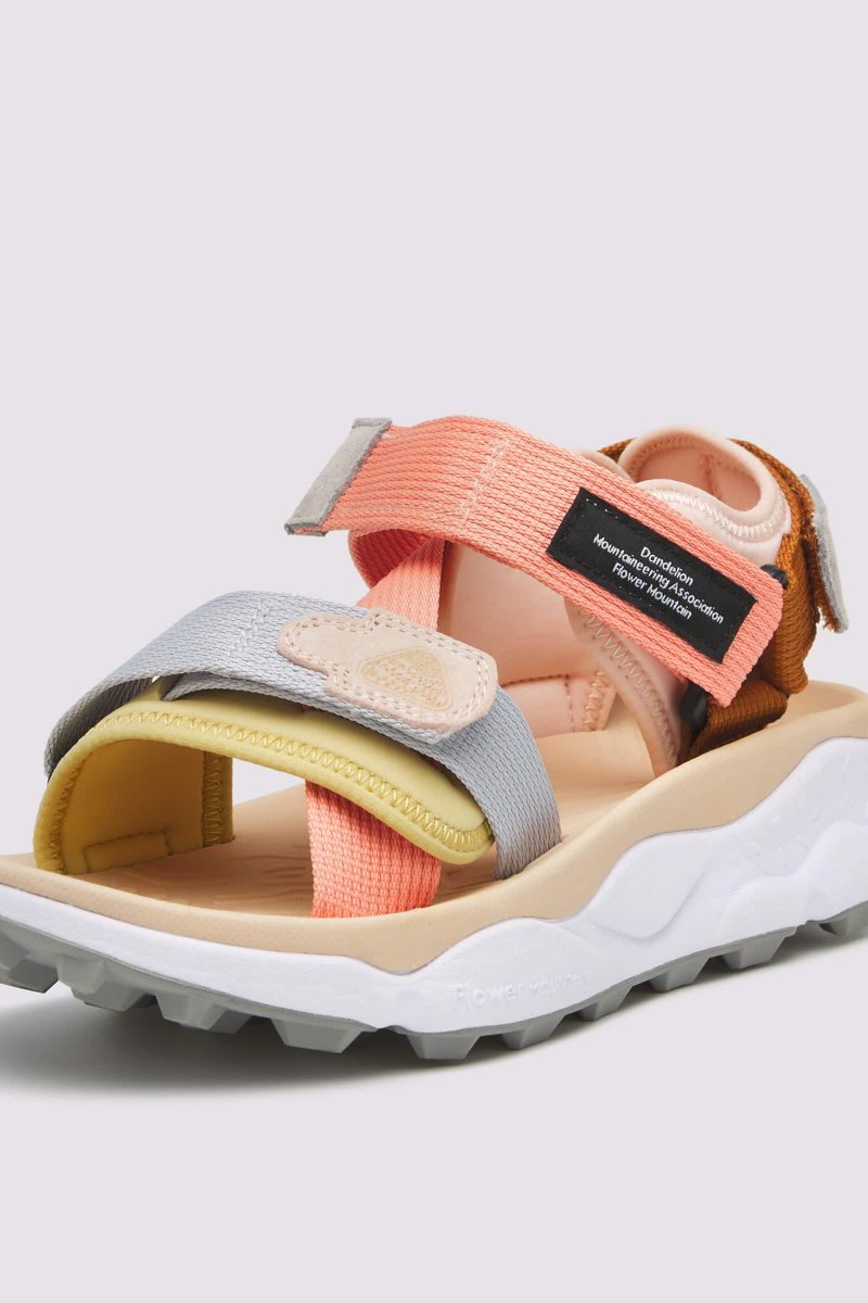 Basket Flower Mountain NAZCA 2 Femme Beige | 483-NWKJGE