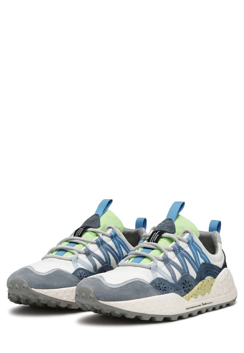 Basket Flower Mountain WASHI Homme Bleu Clair Blanche | 205-ZIMORW