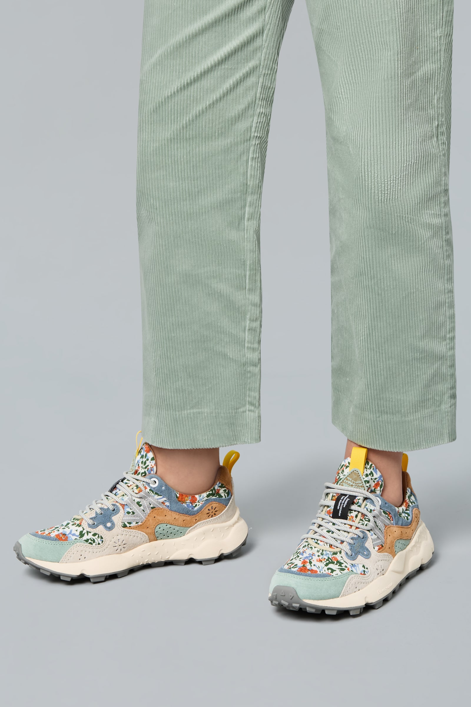 Basket Flower Mountain YAMANO 3 Femme Grise Clair | 958-KWPZJC
