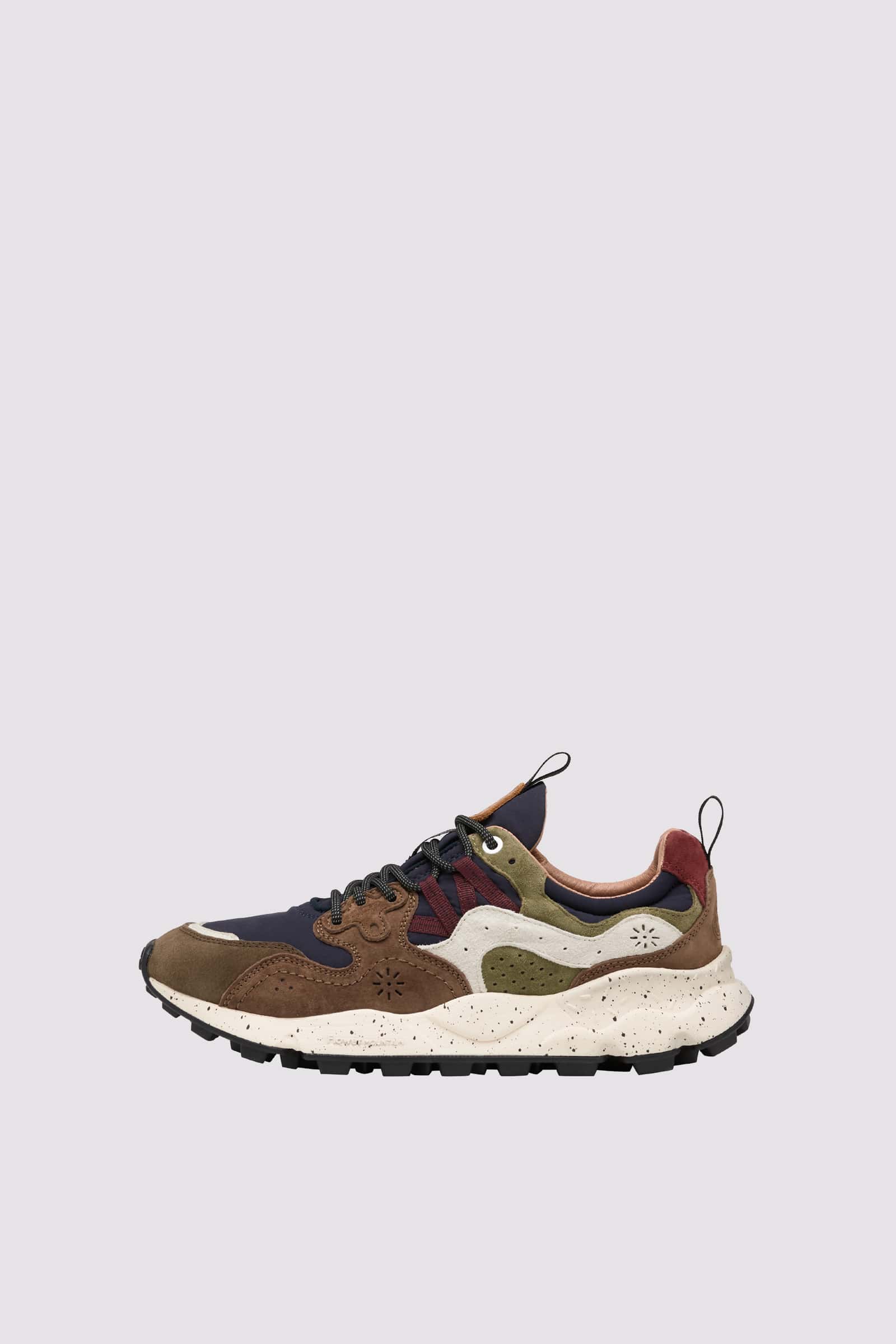 Basket Flower Mountain YAMANO 3 Homme Marron Bleu Marine | 390-CZHBNW