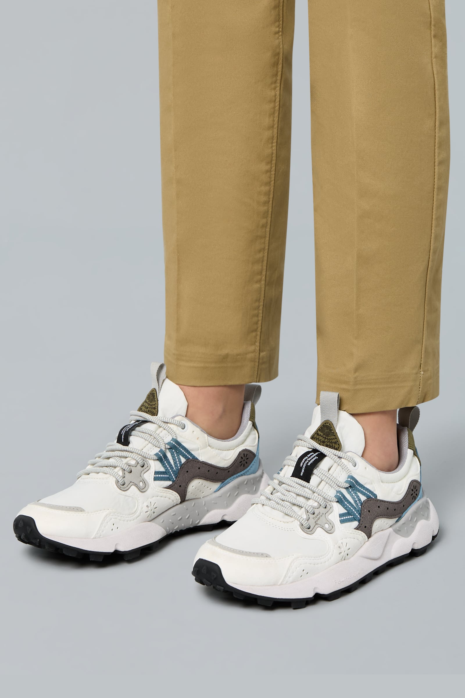 Basket Flower Mountain YAMANO 3 UNI KAISO Homme Blanche Grise | 824-IKHLRY