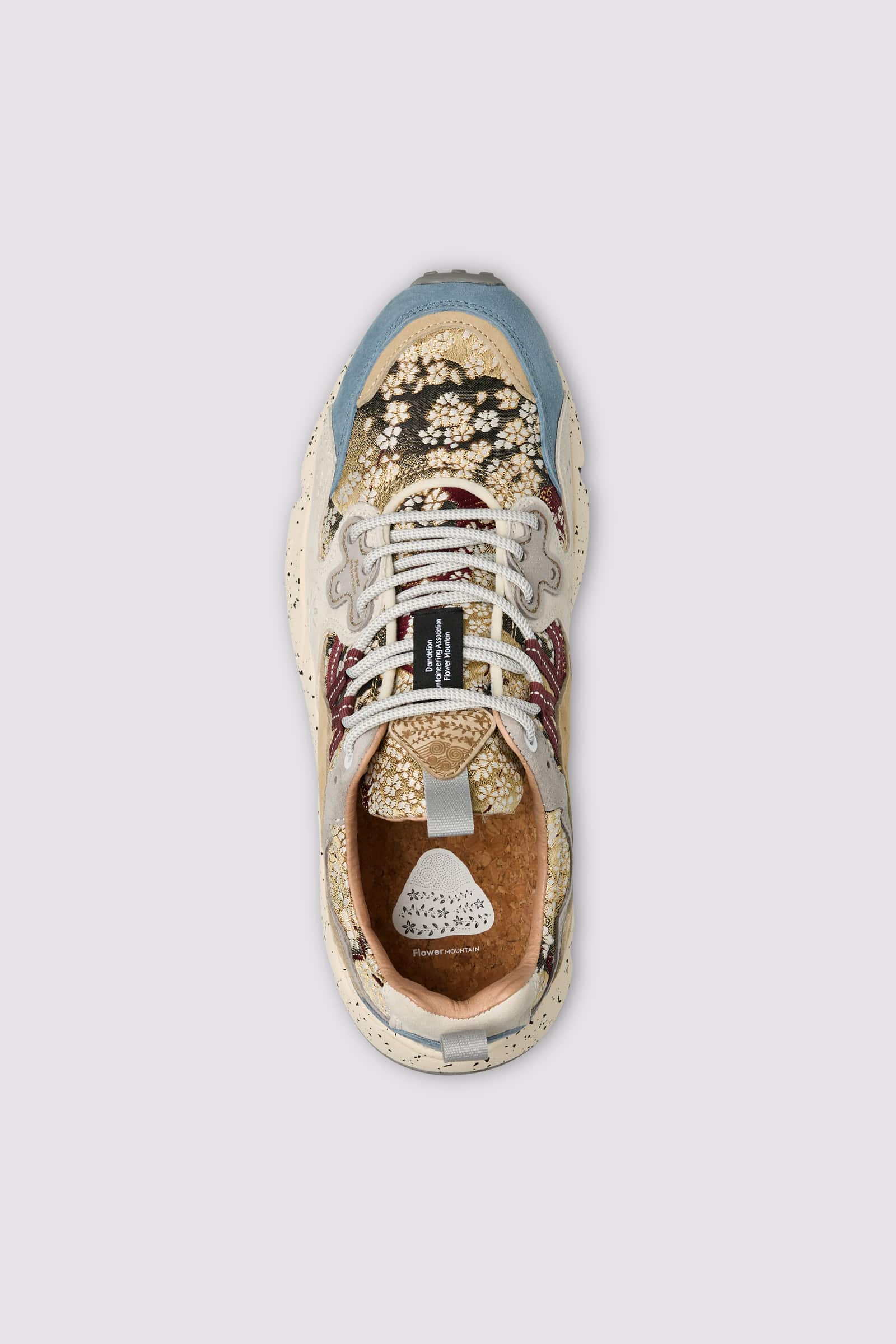 Basket Flower Mountain YAMANO 3 UNI L.E. Femme Bleu Clair | 263-DLYPQC