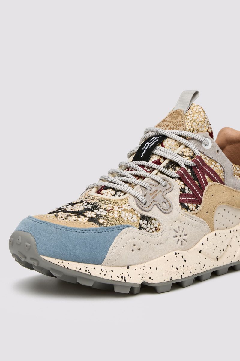 Basket Flower Mountain YAMANO 3 UNI L.E. Femme Bleu Clair | 263-DLYPQC