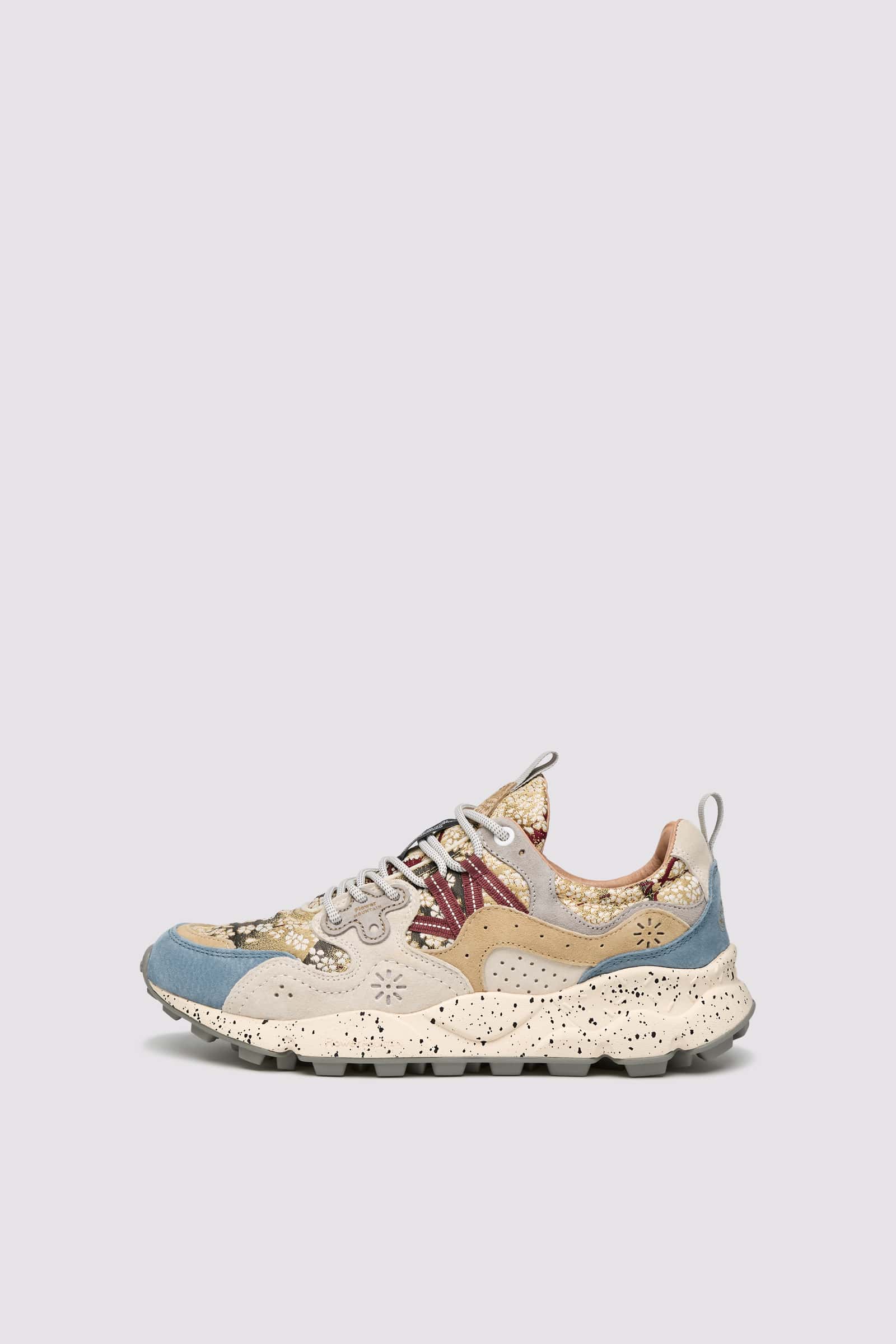Basket Flower Mountain YAMANO 3 UNI L.E. Femme Bleu Clair | 263-DLYPQC
