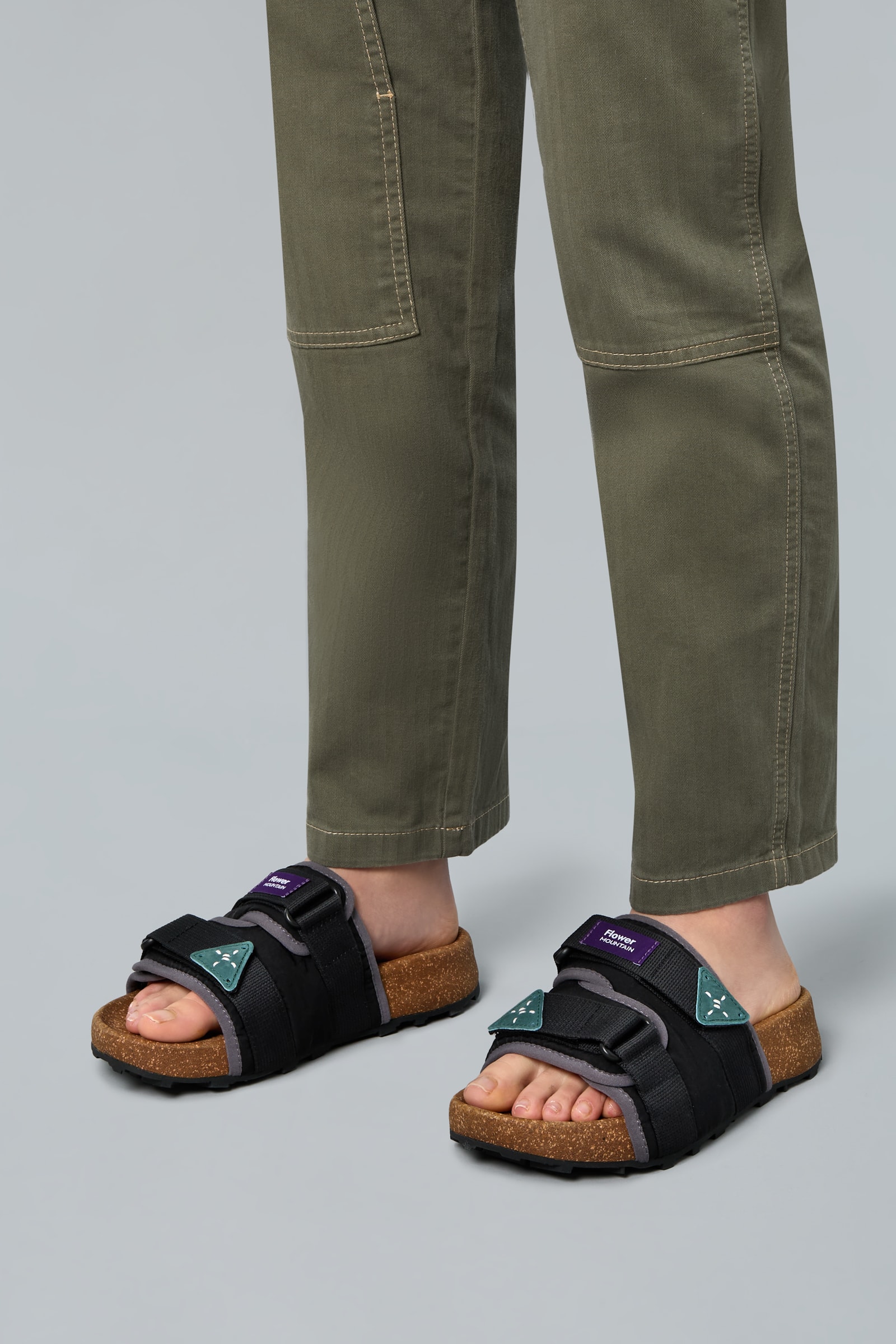 Chausson Flower Mountain NIWA SLIPPER UNI Homme Noir Grise | 901-UIXNFY