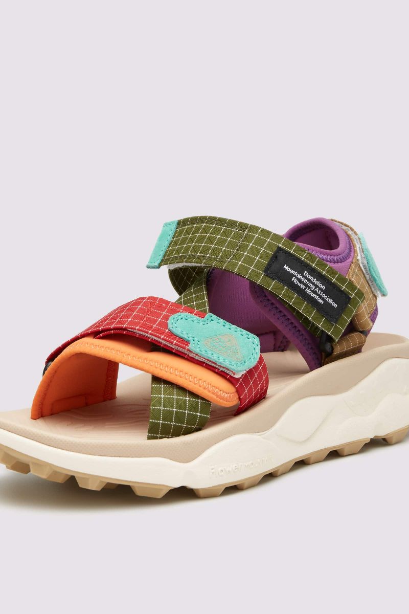 Sandle Flower Mountain NAZCA 2 UNI Homme Rouge Vert | 483-FJSYPQ